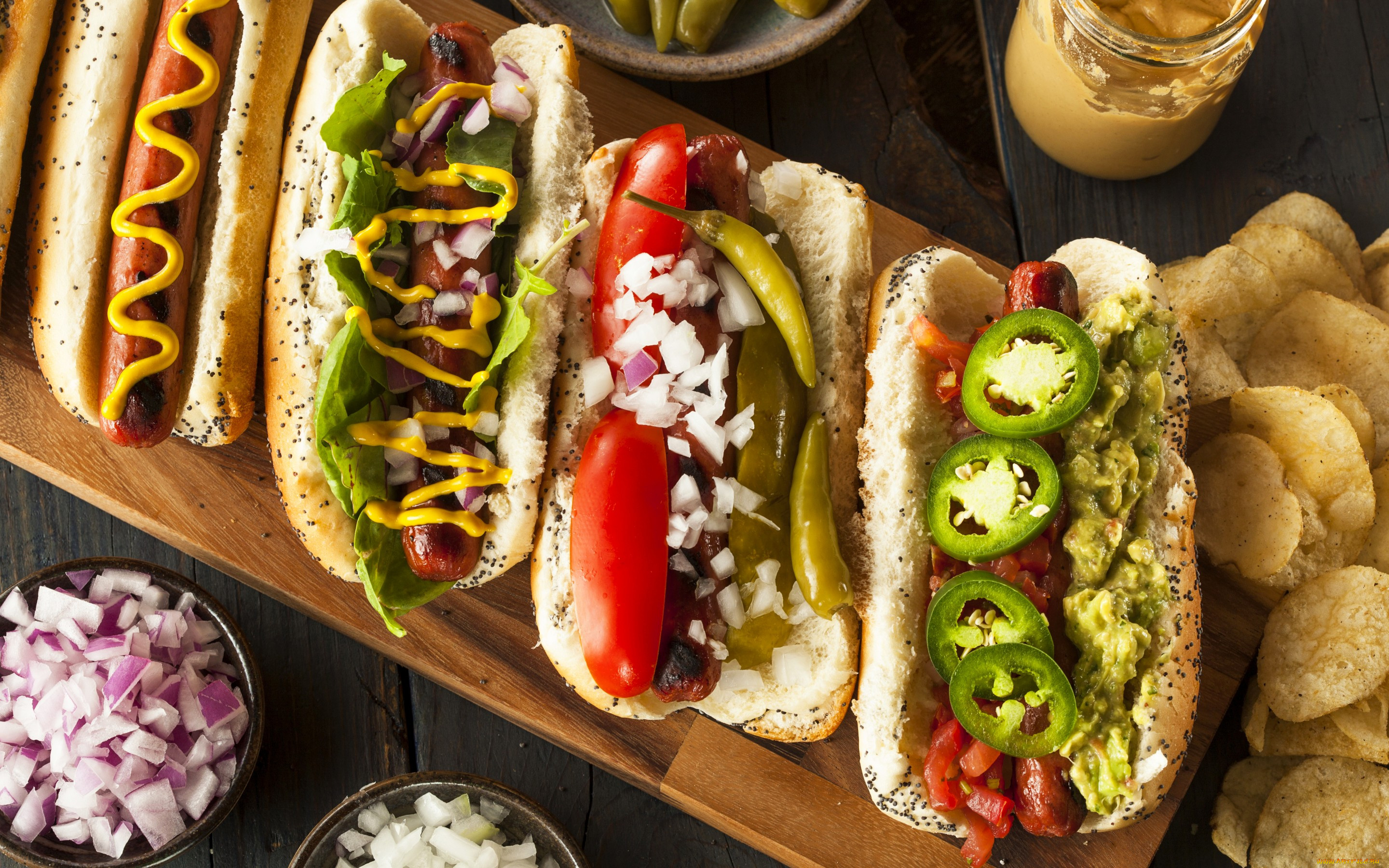 , ,  ,  , sausage, fast, food, pepper, tomato, buns, , , , , , , , 